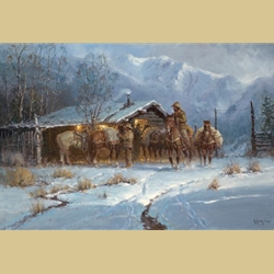 Line Shack Cowhands by G. Harvey